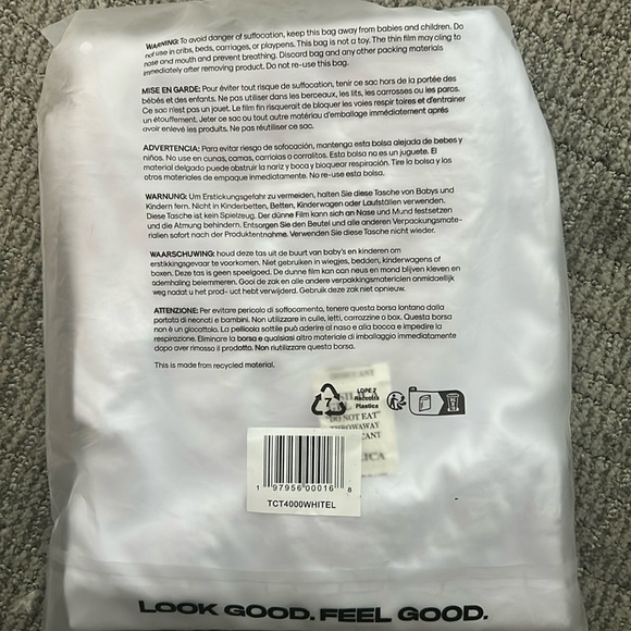 True Classic White Crew-Neck Short Sleeved Shirt - Size L - Picture 3 of 4